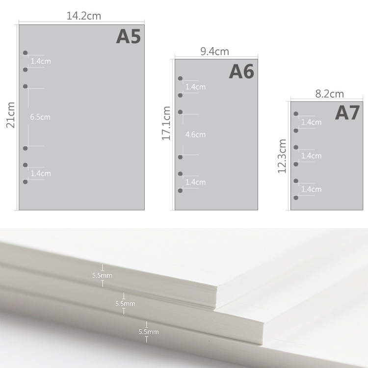 A5 a6a7 45 folhas folhas solta - A5 Spiral Dotted Grid Notebook avaliação e preço