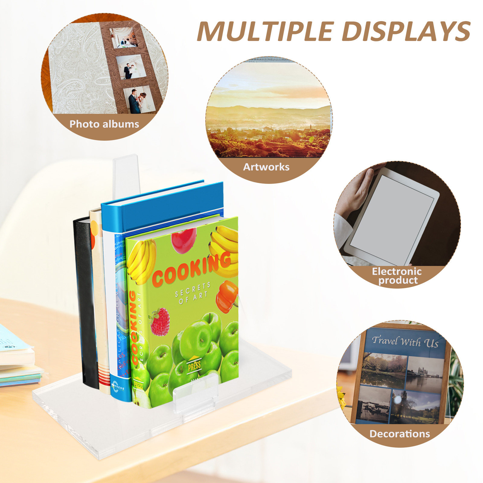 Suporte versátil para placas d - Clear Acrylic Book Stand Holder avaliação e preço