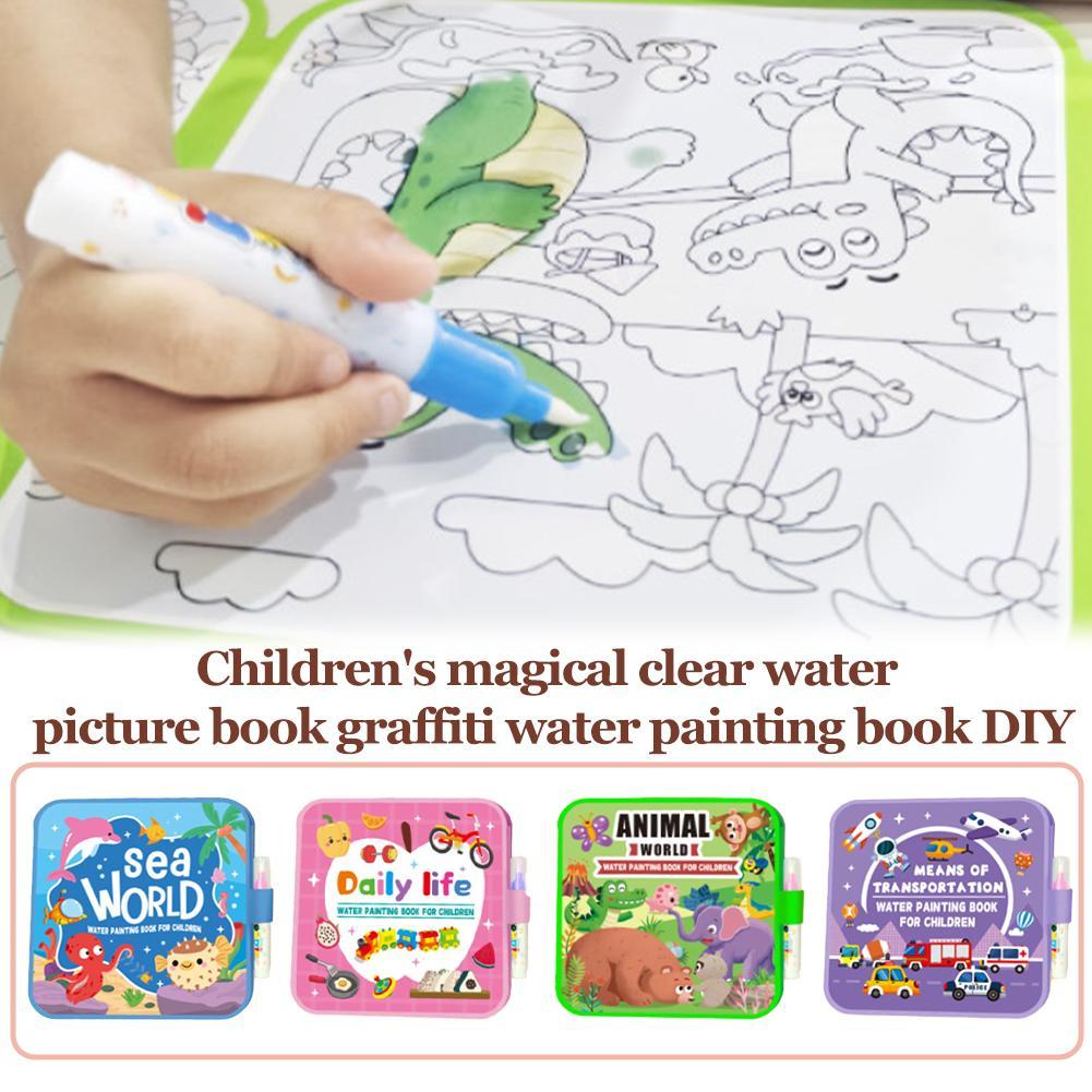 Livro mágico de desenho de águ - Reusable Water Magic Coloring Book avaliação e preço