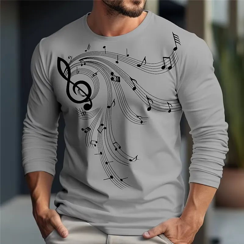 Camiseta Masculina de Manga Lo - Music avaliação e preço