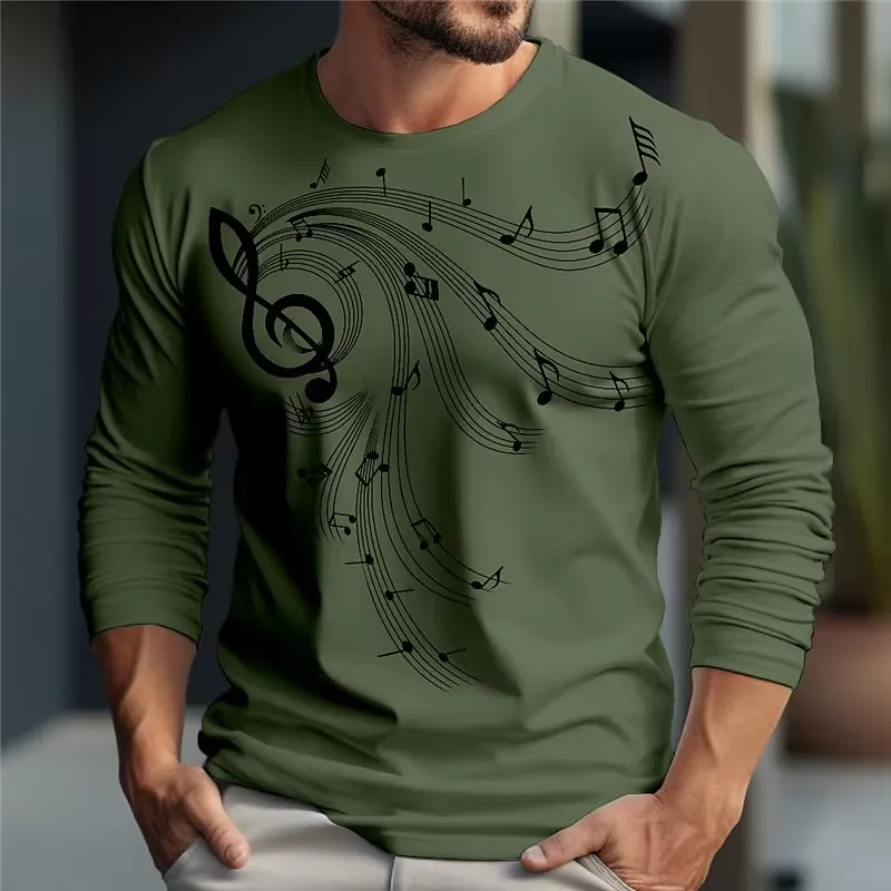 Camiseta Masculina de Manga Lo - Music avaliação e preço