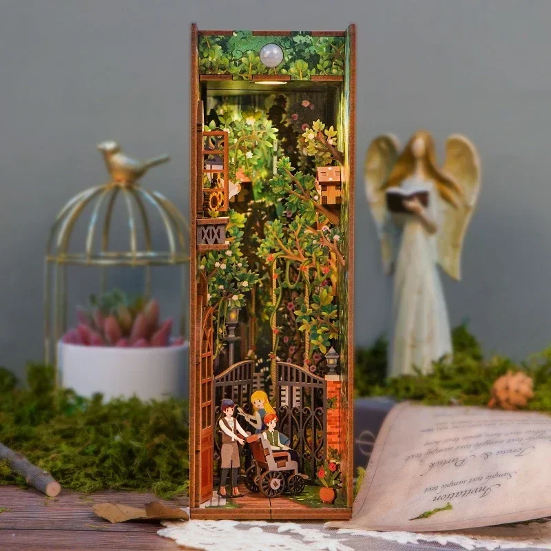 Diy livro de madeira nook prat - Diy Wooden Book Nook Kit Shelf Insert avaliação e preço